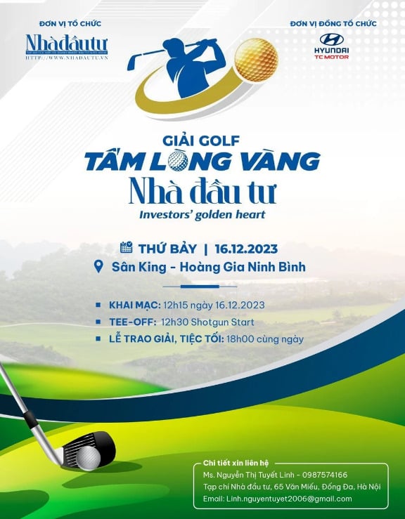 Hơn 140 golfer tranh tài giải golf từ thiện “Tấm lòng vàng Nhà đầu tư”